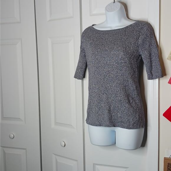 Ann Taylor Cotton Ribbed Short Sleeved Sweater NWOT - Picture 4 of 7